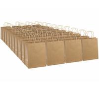 40 sacs cadeaux en papier kraft avec anse 27 x 12 x 21 cm Infactory