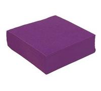 40 serviettes cocktail papier 25cm pourpre - dart 149593 Violet G