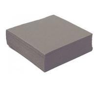 40 serviettes cocktail papier 25cm taupe - dart 149573 Gris G