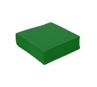 40 SERVIETTES DE TABLE JETABLE COCKTAIL PAPIER 25CM VERT FONCÉ