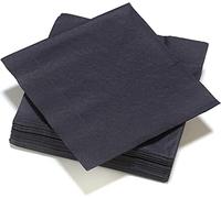 40 Serviettes Noir en ouate 3plis FSC® - 40x40cm