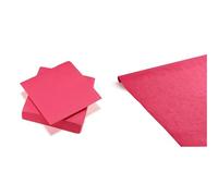 40 Serviettes Rose Fuchsia Tex Touch FSC® - 38x38cm + Nappe Fuchsia en papier damassé - 1,18x6m + 12 Gobelets Fuchsia en carton - 25cl