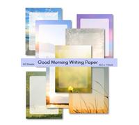 40 Sheets of Good Morning Writing Paper: Personalised Invitations & Announcements, Festival Floral Unique Notes, Seasonal Holiday Letter Paper: Running Daily Supplies, 8 Designs, 8.5 x 11 Inch