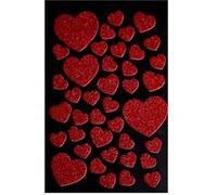 40 Stickers Décorations Adhésives Mousse - Curs Rouges G