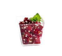 40 verrines carrées coniques 6 e 50 x 50 x Ht. 45 mm réutilisable, recyclable 100% Française - Transparent - D-Work