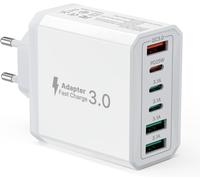 40 W Fast Iphone Charger, Usb C Pd25W & Qc3.0 Socket For Iphone 15 Pro Max 14 Plus 13 12 11 Se Xr, Ipad Pro, Samsung, Usb Multi Socket Head Charger Iphone Power Supply Ac Adapter