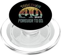40 Wedding Anniversary for Couple Best 40th Year of Marriage PopSockets PopGrip pour MagSafe