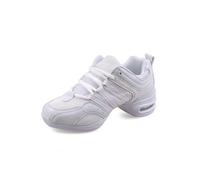 (40,white)Adult Dance Shoes Modern Dance Mesh Soft Bottom Jazz Dance Shoes Summer Sports Fitness Shoes