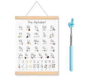 40 x 30 cm Poster Alphabet,Affiche Alphabet,Poster ABC pour Enfants,Abecedaire Enfant Mural,Abecedaire Enfant Affiche pour Une Utilisation Dans Les Crèches,Les Classes D'accueil,Les écoles Primaires