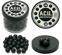 40 x Hard Nylon Balls in 68 Caliber Paintballs Solid Balls Precision Training Ammo for Paintball, RAM & Self Defense Pistols - Durable Reusable Projectiles