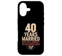 40 Years of Marriage & Still Haven't Killed Each Other Coque pour iPhone 17