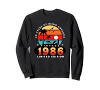 40 Years Old Vintage Born in 1986 Limited Edition Retro Sweatshirt
