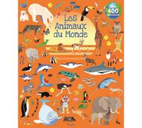 400 autocollants les animaux du monde orange TU
