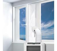 400 cm Kit Calfeutrage Climatiseur Mobile avec Manchons, Joint de Fenêtre Universel pour Climatiseur Portable & Sèche-linge Isolation Étanche sans Perçage