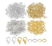 400 Fermoirs Mousquetons Électrolytiques, 400 Mini Boucles De Chaîne, Boucles À Maillons De Bijoux, Mini Boucles Ouvertes, Boucles De Collier, Boucles De Fabrication De Bijoux À Faire Soi-Même.