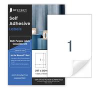 400 feuilles A4 Autocollante Imprimables, Étiquette Pleine Page Blanche Mate 210x297mm Pour Imprimantes Laser et Jet d'encre