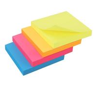 400 Feuilles Au Total De Notes Autocollantes (4 Blocs,100 Feuilles/Bloc),Couleurs Vives-Facile À Poster,Convient Pour L'école,Les Fournitures De Bureau,Un Usage Quotidien