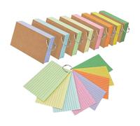 400 feuilles de cartes de notes colorées 3 x 5 pouces, cartes d ' étude lignées, blocs-notes de poche avec anneaux en métal pour la prise de notes quotidienne, carnet d ' écriture portable