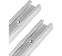 400 mm T-Track T-Slot en Aluminium, Rail à Onglet en T pour Scie à Table, Défonceuse et Outils de Travail du Bois, 19 x 9.5mm, 2