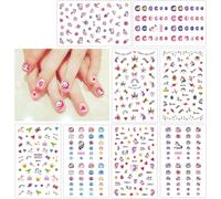400+ Motif Licorne Autocollants Pour Ongles, 3d Nail Art Autocollants Nail Sticker Ongles Manucure Accessories Noël Nail Décoration, Enfant Anniversaire Petit Cadeau Pinata