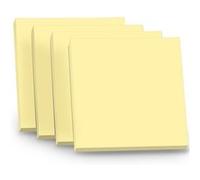 400 Notes autocollantes repositionnables Waytex 4 blocs de 100 feuillets 75 x 75 mm jaune Jaune G