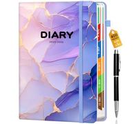 400 Pages Agenda 2025 2026 Semainier A5 200 Feuilles Carnet de Juillet 2025 -Juin 2026 Bloc Note Journalier 21 x 14.5 cm Agenda Scolaire Planificateur Hebdomadaire Planner Notebook (Marbre violet)