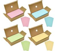 400 Pcs Cartes Et Papier Cartonné Jaune Vert Bleu Rose Carte De Visite Carte Viergea Peindre Couleur Carte En Papier Kraft Carte Vierge De Carte Postale Pour Message Signet