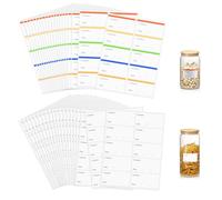 400 PCS Etiquettes Autocollantes Bocaux Amovible,Imperméable étiquettes pour Bocaux Congélation Réfrigérateur Cuisine (50MMX30MM)