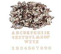 400 Pcs Lettre en Bois Scrabble et Chiffres en Bois: 200 Lettres en Bois 15mm(A-Z) et Chiffres Bois (0-9), Lettre Scrabble Bois Lettre Bois pour Artisanat de Bricolage, Décoration de Mariage Maison