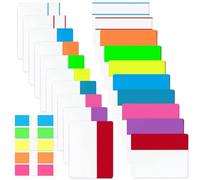 400 pcs Marque Page Adhesif Onglets Index Collant de 2 Pouces Onglets de Fichiers Enregistrables et Repositionnables Pour la Lecture, Marqueur de page et L'Apprentissage, 20 Jeux de 10 Couleurs