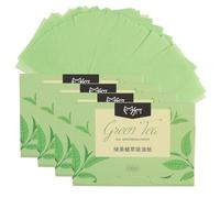 400 pcs Papier Matifiant Visage, Papier Buvard d'Huile, Papiers Matifiants Naturels et Biodégradables, Lingettes pour Peau Grasse, Oil Blotting Paper Portable au Thé Vert
