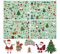 400 Pièces Autocollants de Noël, Duvabien Gommettes Imperméables, Stickers Décoration de Noël Papeterie pour Décoration des Cadeaux Scrapbooking Ordinateurs Albums Journaux