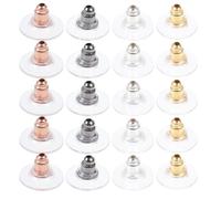 400 Pièces Bouchons D'oreilles DIY en Acier et Silicone