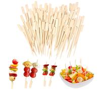 400 Pièces Brochettes en Bambou pour Cocktails, 12cm Brochette Fingerfood en Bambou, Brochettes à Cocktail en Bois, Brochette en Bois pour Cocktails, Fruits, Grillades, Boissons, Barbecue, Fondue