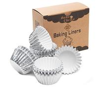 400 pièces Caissette Muffins Papier Mini,Antiadhésives & Doublures de Muffins en Aluminium,Caissettes Cupcake,Pour Fête & Mariage,Couleur Argent,Mini Taille