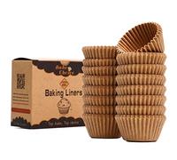 400 pièces Caissette Muffins Papier Mini,Moule Muffins Papier,Parchemin Résistant à la Graisse & Non Blanchi & Naturel,Mini Taille (Diamètre du Fond 3,5 CM)
