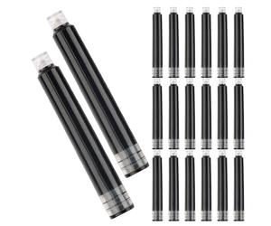 400 Pièces Cartouches D'encre Noires Courtes 3,4mm | Plastique Noir, Format Court, pour Calligraphie et Modèles Thermosensibles, Écriture en Cours et Notes