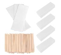 400 Pièces De Papier Ciré Chaud Pour Épilation, Équipé De 100 Pièces De Copeaux De Bois À Gratter, D'Outils D'Épilation, D'Outils De Soins De Beauté, Adaptés Au Visage, Aux Jambes, Etc.