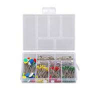 400 pièces ensemble d'épingles à coudre multicolore prune et verre boule tête épingles ensemble pour tissu bijoux à bricoler soi-même décoration