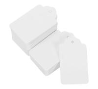 400 Pièces Étiquette Vierge à Suspendre Blanche en Papier, Rectangle 5x3 | Surface Lisse Inscriptible, Trou Prépercé, pour Bijoux, Vêtements, Paquet et Jouets