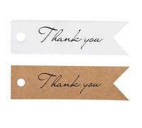 400 pièces étiquettes de remerciement, petites étiquettes cadeaux blanches avec ficelle en papier kraft matériaux de carte étiquette volante en papier pour les arts et l'artisanat