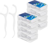 400 Pièces Fil Dentaire Avec Manche, Jetables En Soie Dentaire, Cure-Dents Intégrés, Élimination Efficace De La Plaque Et Des Débris Alimentaires, Pour L'hygiène Bucco-Dentaire Quotidienne