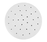 400 pièces jetables perforées papier pour cuiseur vapeur tapis de panier de cuisson à la vapeur antiadhésifs pour cuiseurs à vapeur en bambou friteuses cuisson ronde blanc 24 cm
