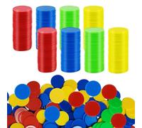 400 Pièces Jetons de Poker en Plastique, 4 Couleurs Jeton de Jeu, Petit Comptoir d'apprentissage, Jetons de Roulette de Casino, à Compter et à Faire du Bingo, 25mm