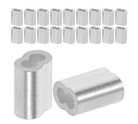 400 Pièces Manchon en Aluminium pour Câble Métallique à Double | Aluminium Anodisé, Double Barillet, Connexion Fiable, Usage Extérieur et Clôtures Temporaires, Réduit le Poids