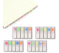 400 Pièces Marque Page Adhesif, Post It Marque Page, Post It Livre, Onglets d'index avec Symboles Alphanumériques, Postits pour Livres, Étiquettes D'Index Autocollantes Inscriptibles