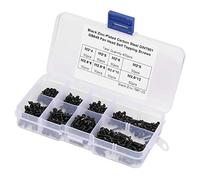 400 Pièces Noires M2/M2.6 Ensemble de Vis Autotaraudeuses à Tête Cylindrique Kit d'Assortiment pour Projets de Bricolage Assortiment de Robinet S avec Tête Cylindrique pour le