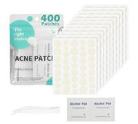400 pièces Patch Bouton Rond, Pimple Patch Acne, Hydrocolloïdes Invisibles, Patches Anti Boutons avec 10 Tampons Imbibés D'alcool et Une Pince à épiler
