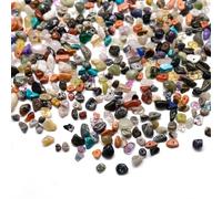 400 pièces Perles en pierre naturelle irrégulières Perles à enfiler avec trou en pierres précieuses en forme de copeaux Perles en cristal avec trou pour création de bijoux, décoration de la maison