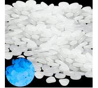 400 Pièces Pierre Lumineuse Cailloux Jin Extérieur Blancs Phosphescent Brille D le Noir Absbe la Lumière blanc blanc PERLE